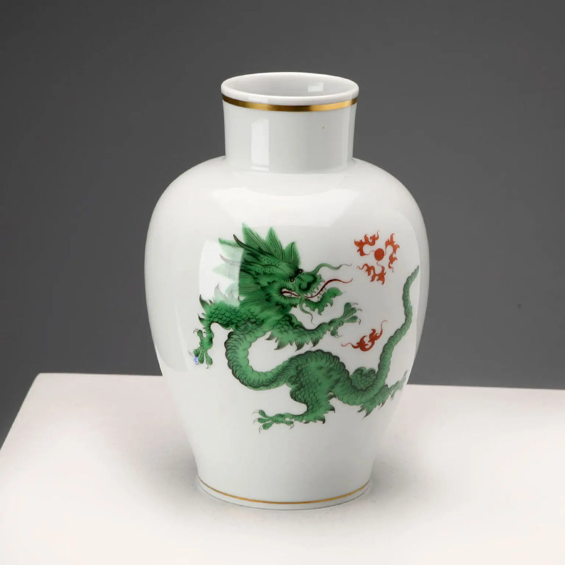 Antique Meissen Vase Porcelain Asian Style Germany XX Century