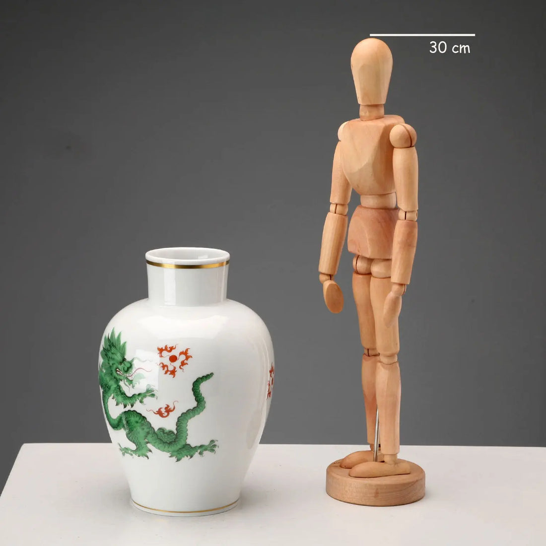 Antique Meissen Vase Porcelain Asian Style Germany XX Century
