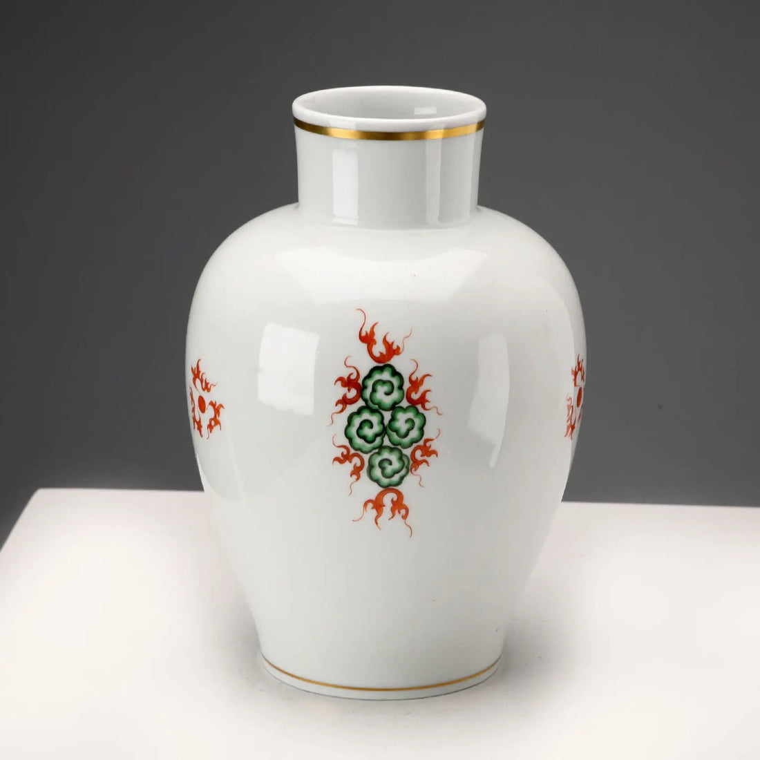 Antique Meissen Vase Porcelain Asian Style Germany XX Century