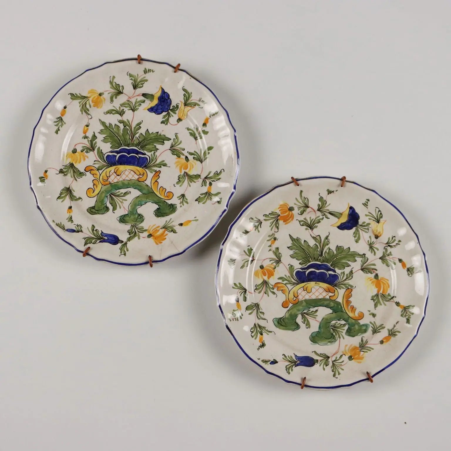 Antique Plates Majolica Nove Bassano Italy XX Century