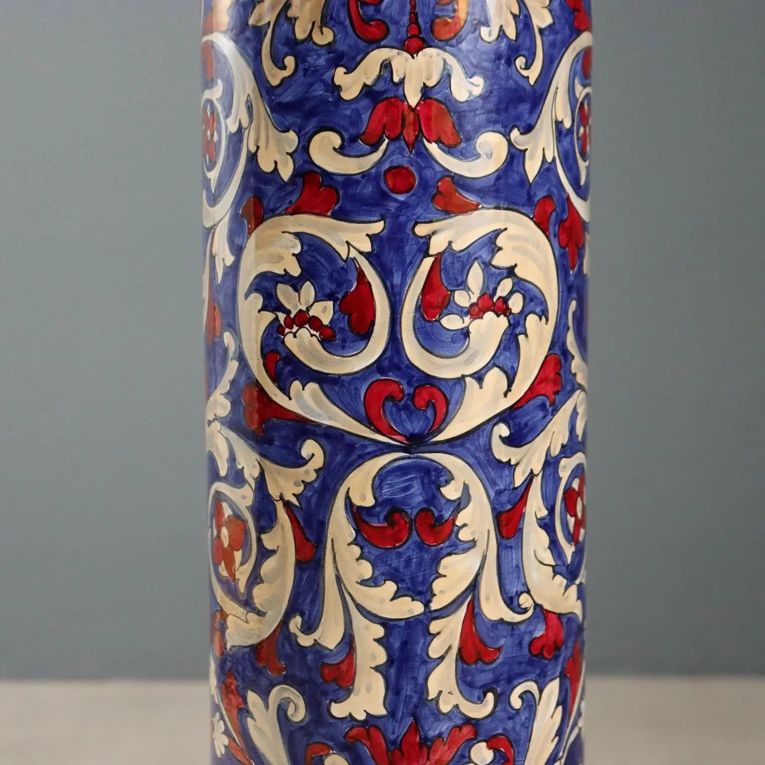Antique Column Majolica I.C.A.P Gualdo Tadino 1930s-1940s
