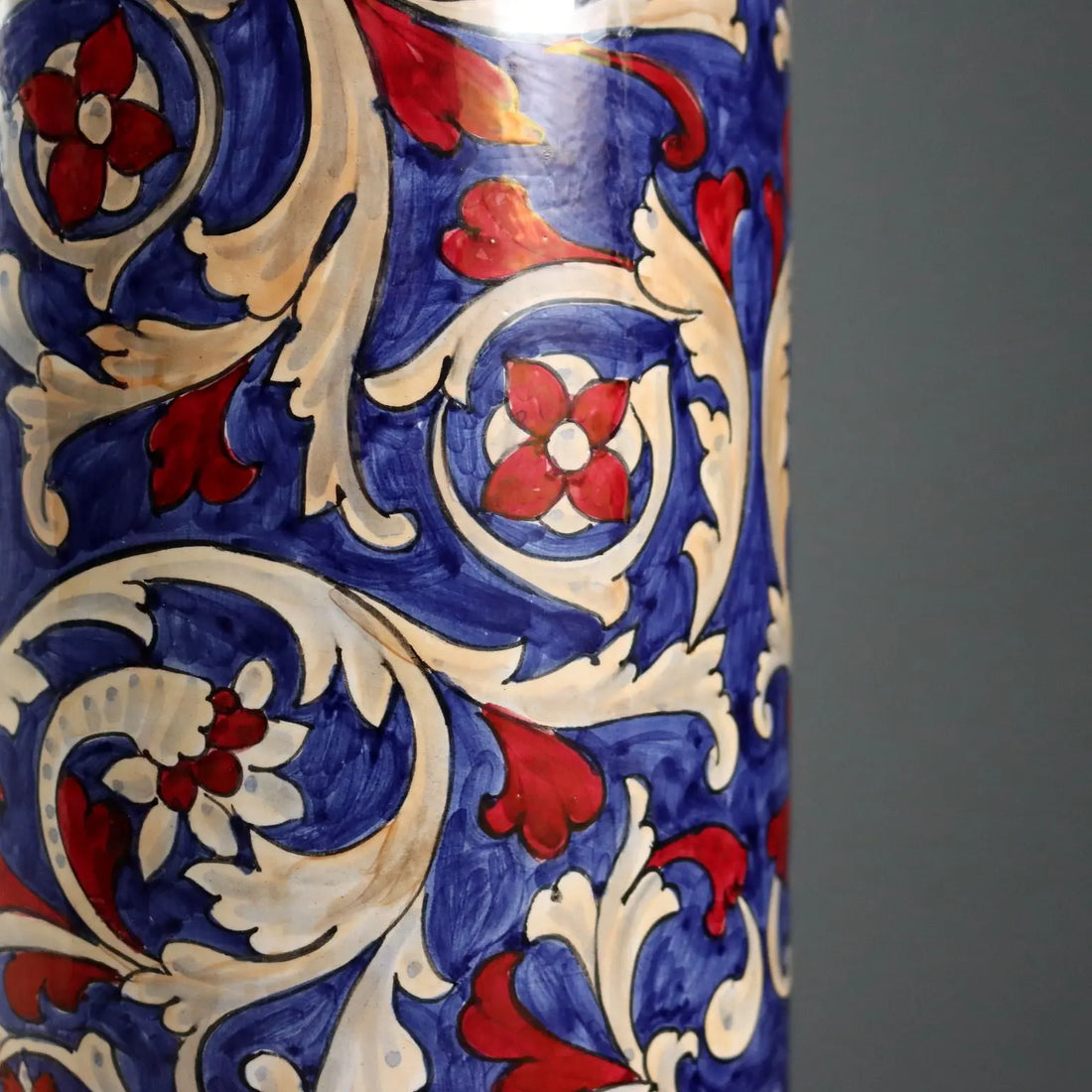 Antique Column Majolica I.C.A.P Gualdo Tadino 1930s-1940s