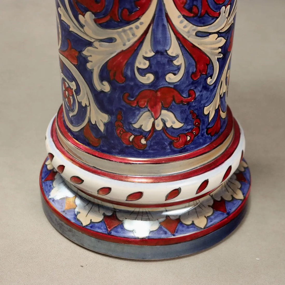 Antique Column Majolica I.C.A.P Gualdo Tadino 1930s-1940s