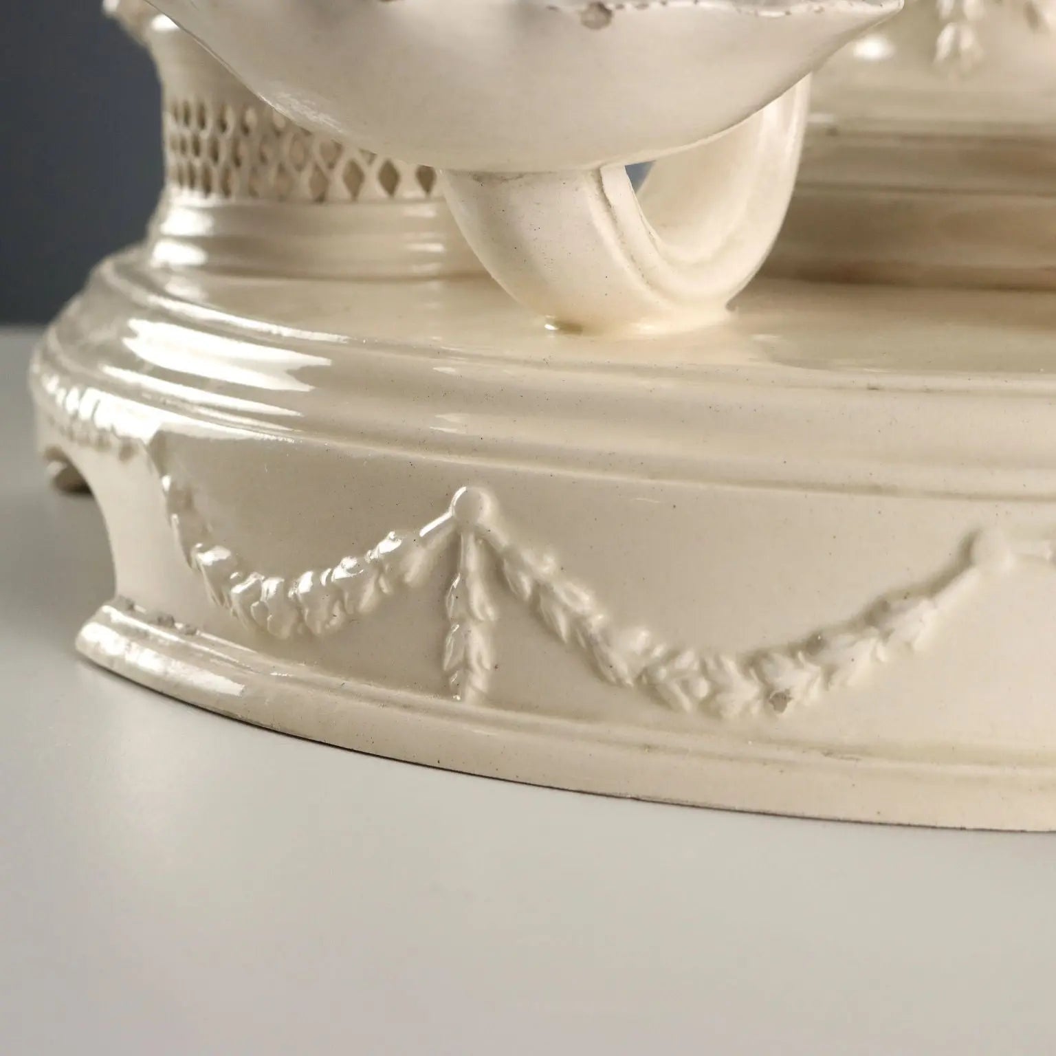 Antique Centerpiece Plat de Ménage Earthenware Italy XIX Century