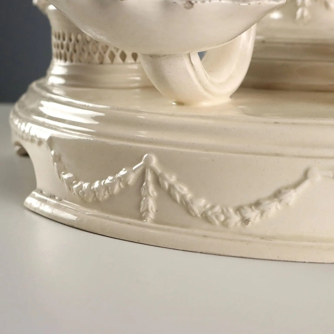 Antique Centerpiece Plat de Ménage Earthenware Italy XIX Century