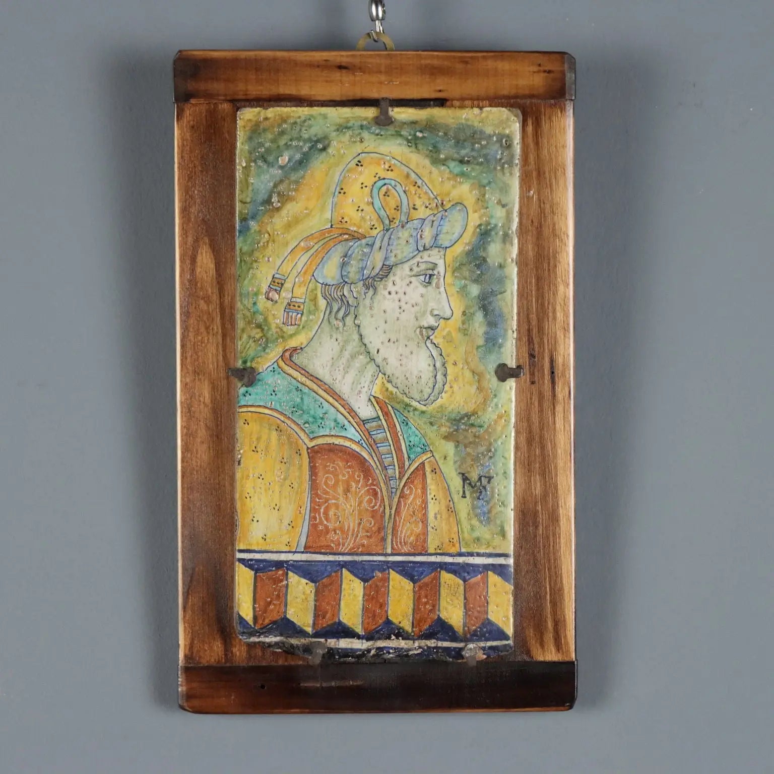 Antique Tile Majolica Melandri & Focaccia Italy Early XX Century