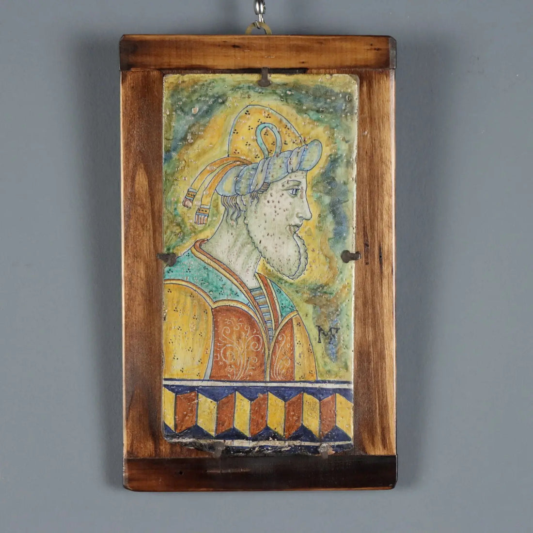 Antique Tile Majolica Melandri & Focaccia Italy Early XX Century