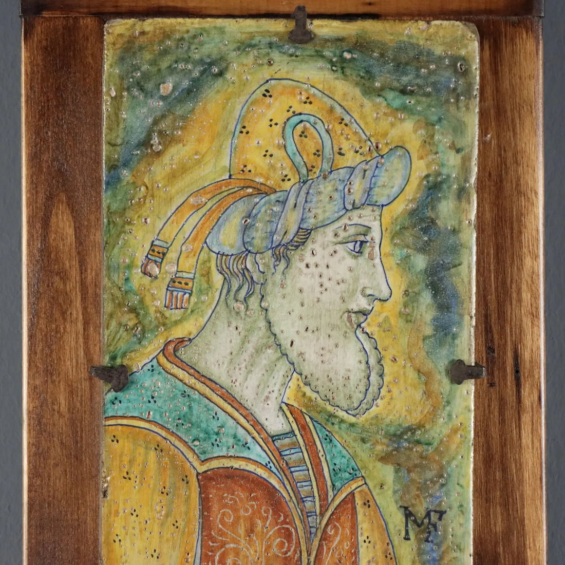 Antique Tile Majolica Melandri & Focaccia Italy Early XX Century