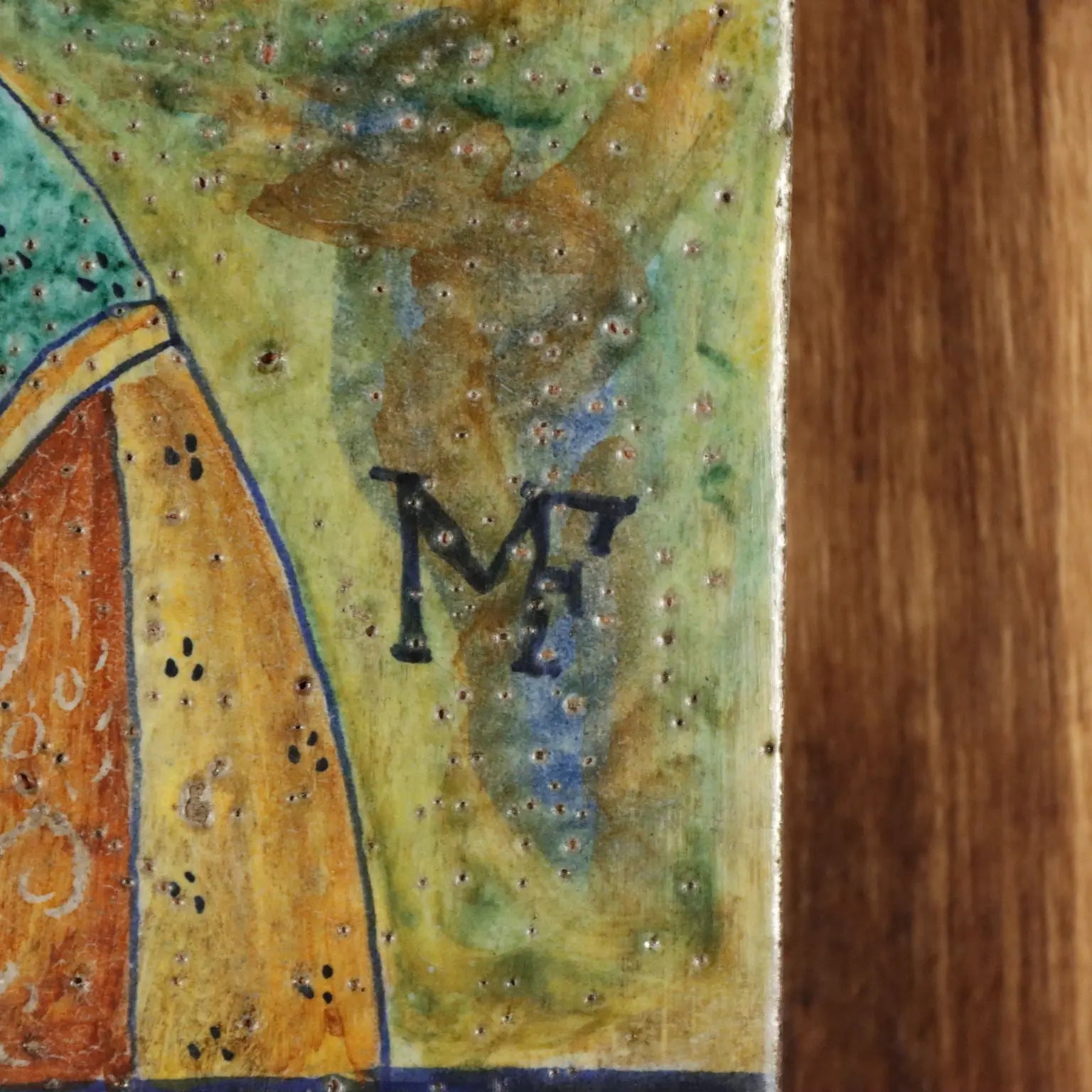 Antique Tile Majolica Melandri & Focaccia Italy Early XX Century