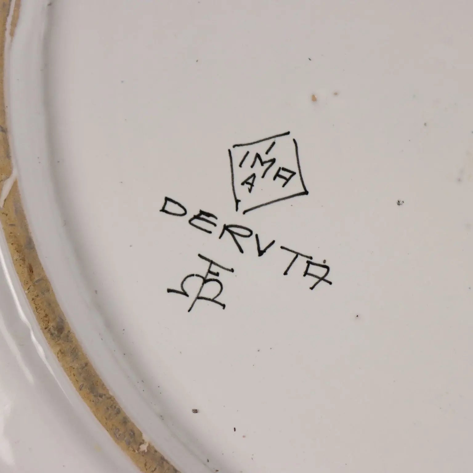 Vintage Plate Majolica of Deruta F.lli Mari Italy XX Century