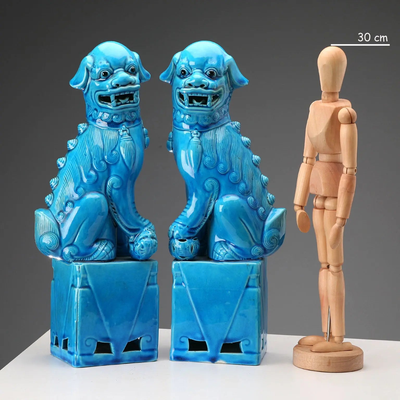 Vintage Pho Dog Enamelled Ceramic China 1970s