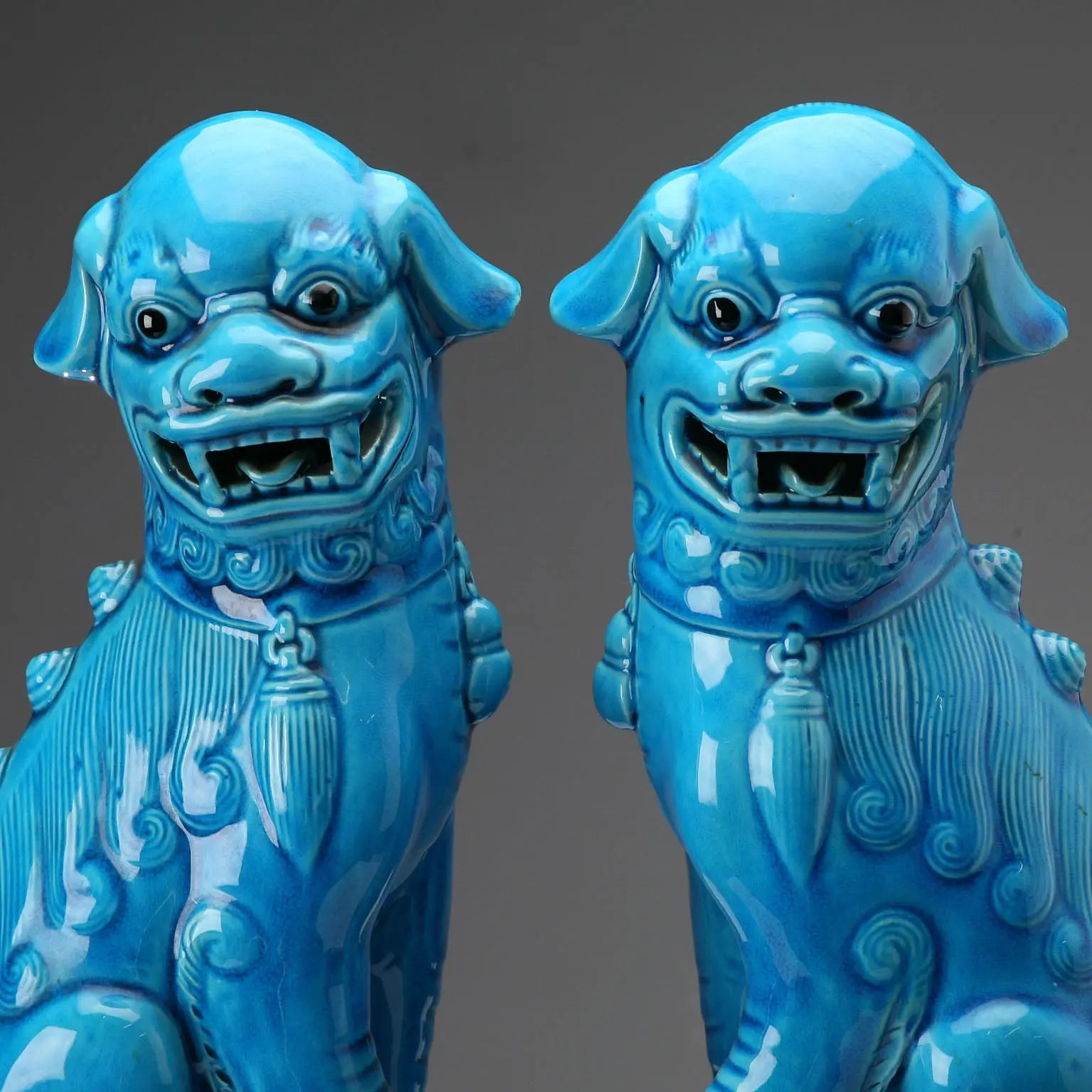 Vintage Pho Dog Enamelled Ceramic China 1970s