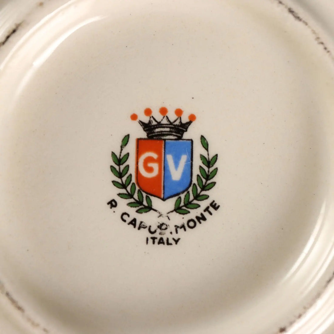 Vintage Coffee Set G.V. R. Capodimonte Ceramic Italy XX Century