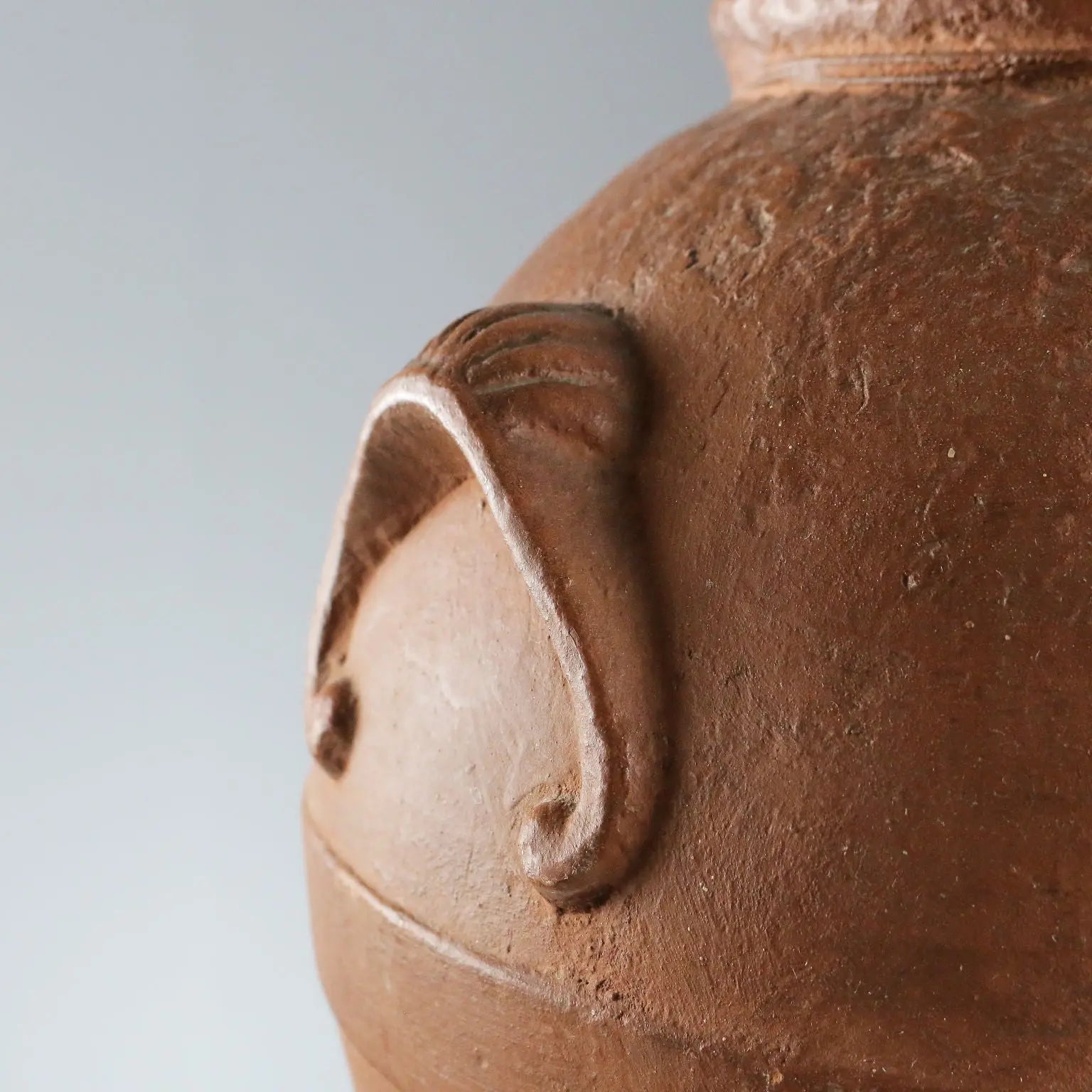 Antique Oil Jar Terracotta Decorations Italy XX Century