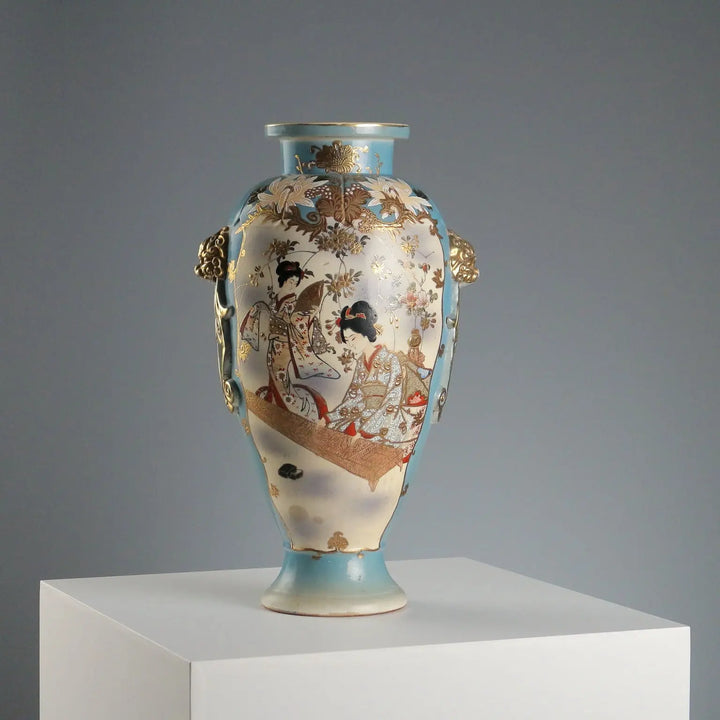 Vintage Satsuma Vase Ceramic Decorations Japan XX Century