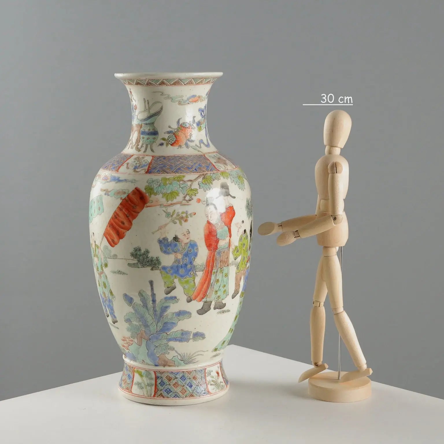 Antique Baluster Vase Porcelain China Late Qing Era 1868-1912