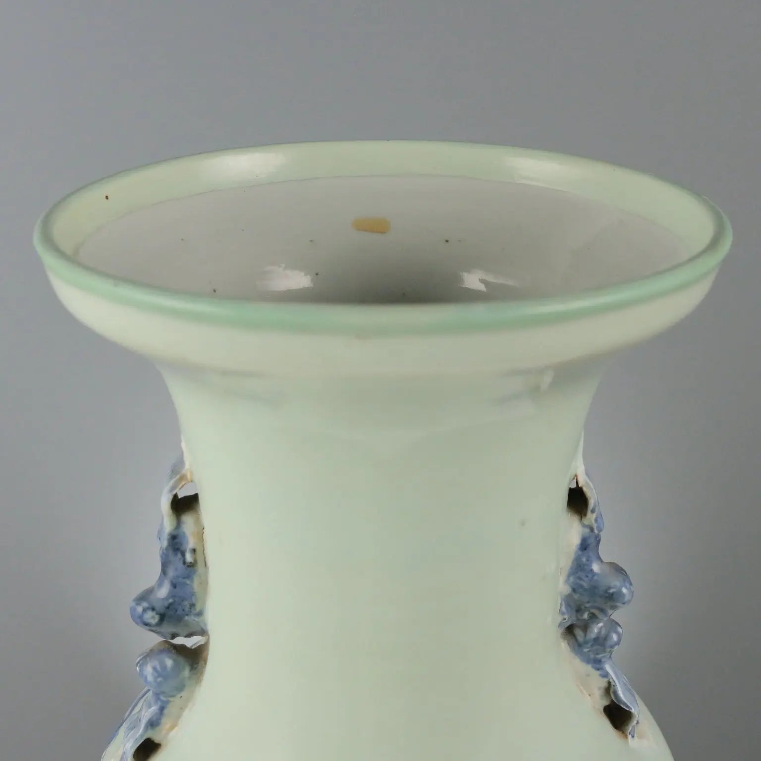 Antique Vase Celadon Porcelain Decorations China XX Century