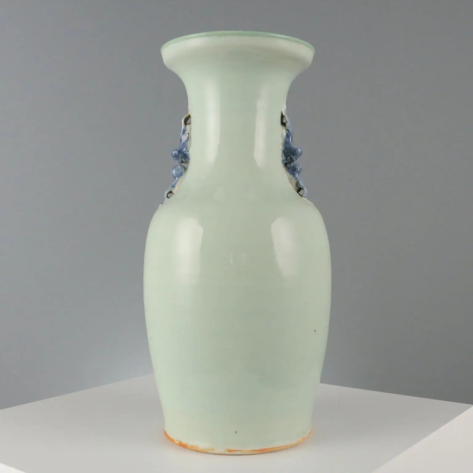 Antique Vase Celadon Porcelain Decorations China XX Century