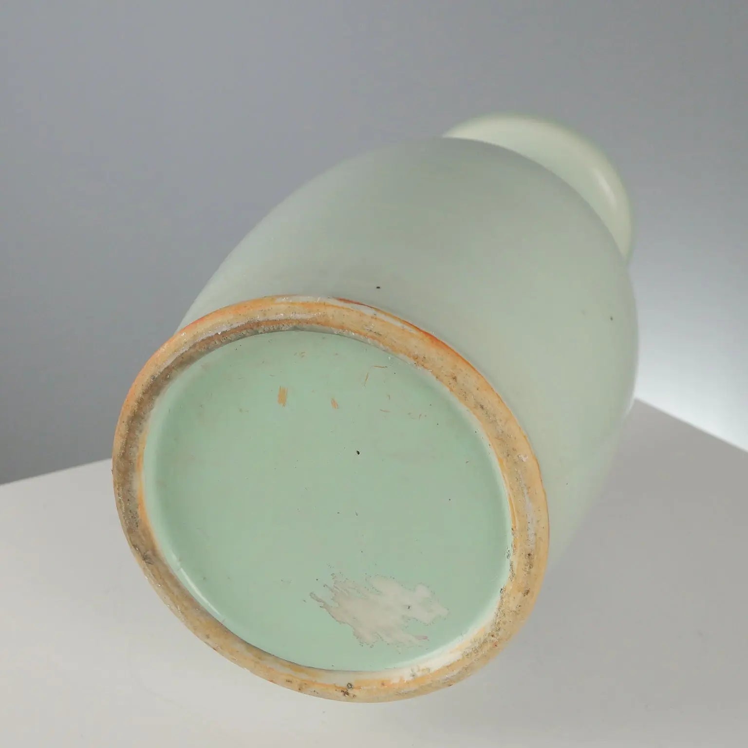 Antique Vase Celadon Porcelain Decorations China XX Century