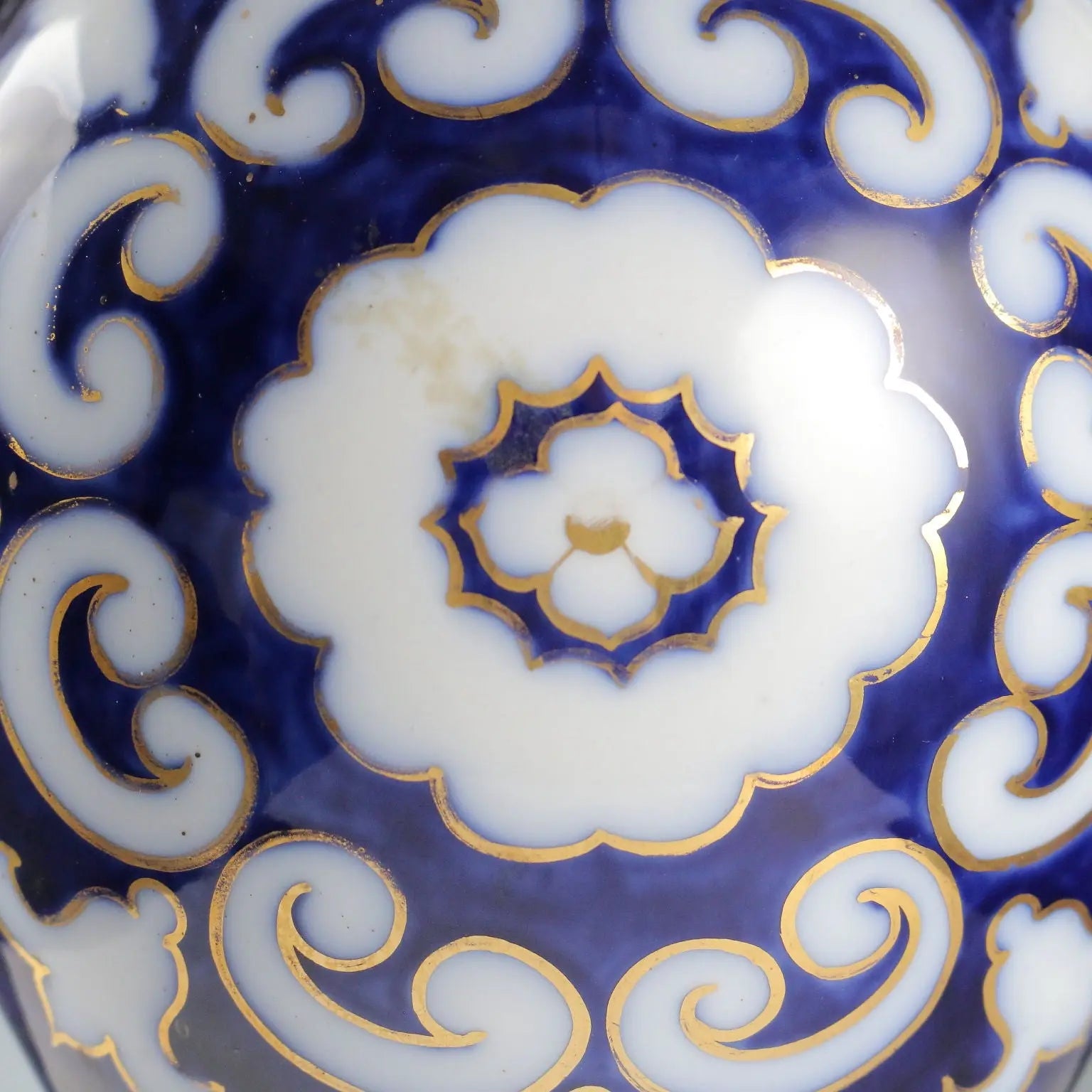 Antique Vases Cobalt Blue Porcelain Decorations France XIX-XX Century