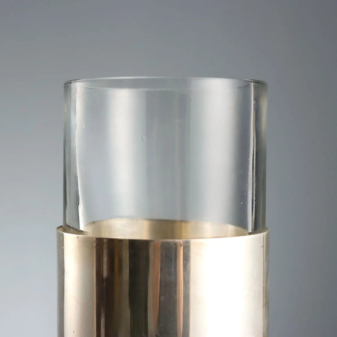 Vintage Vase Crystal Silver Branded Italy XX Century
