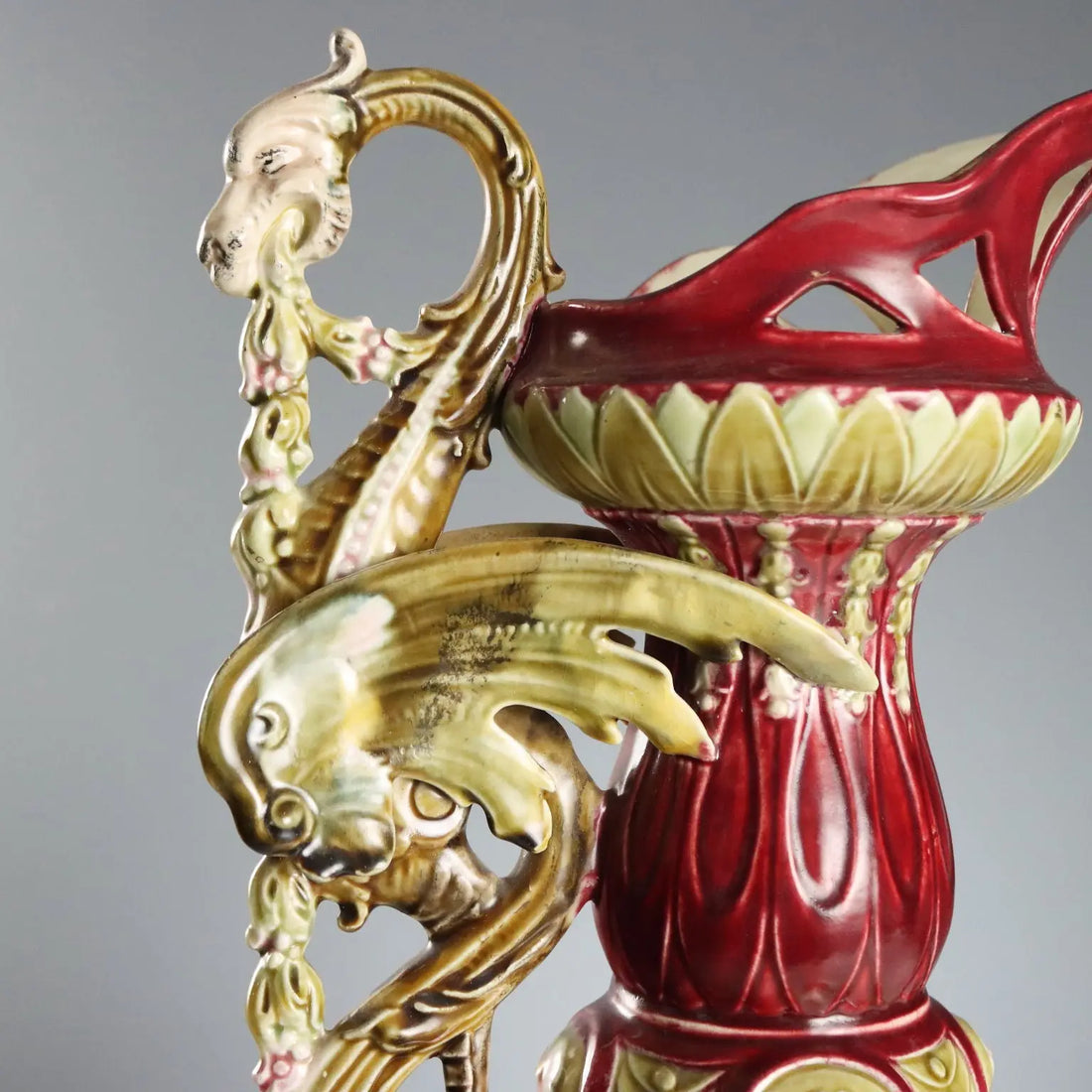 Antique Pourers Jugendstil Multicoloured Ceramic XIX Century