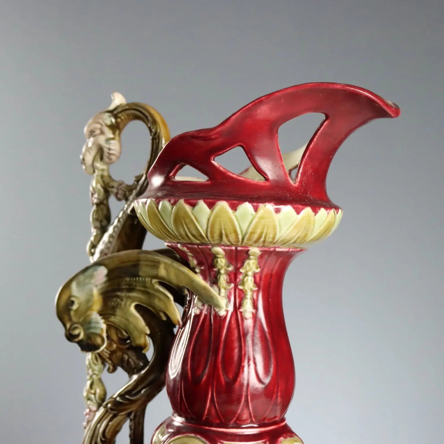 Antique Pourers Jugendstil Multicoloured Ceramic XIX Century