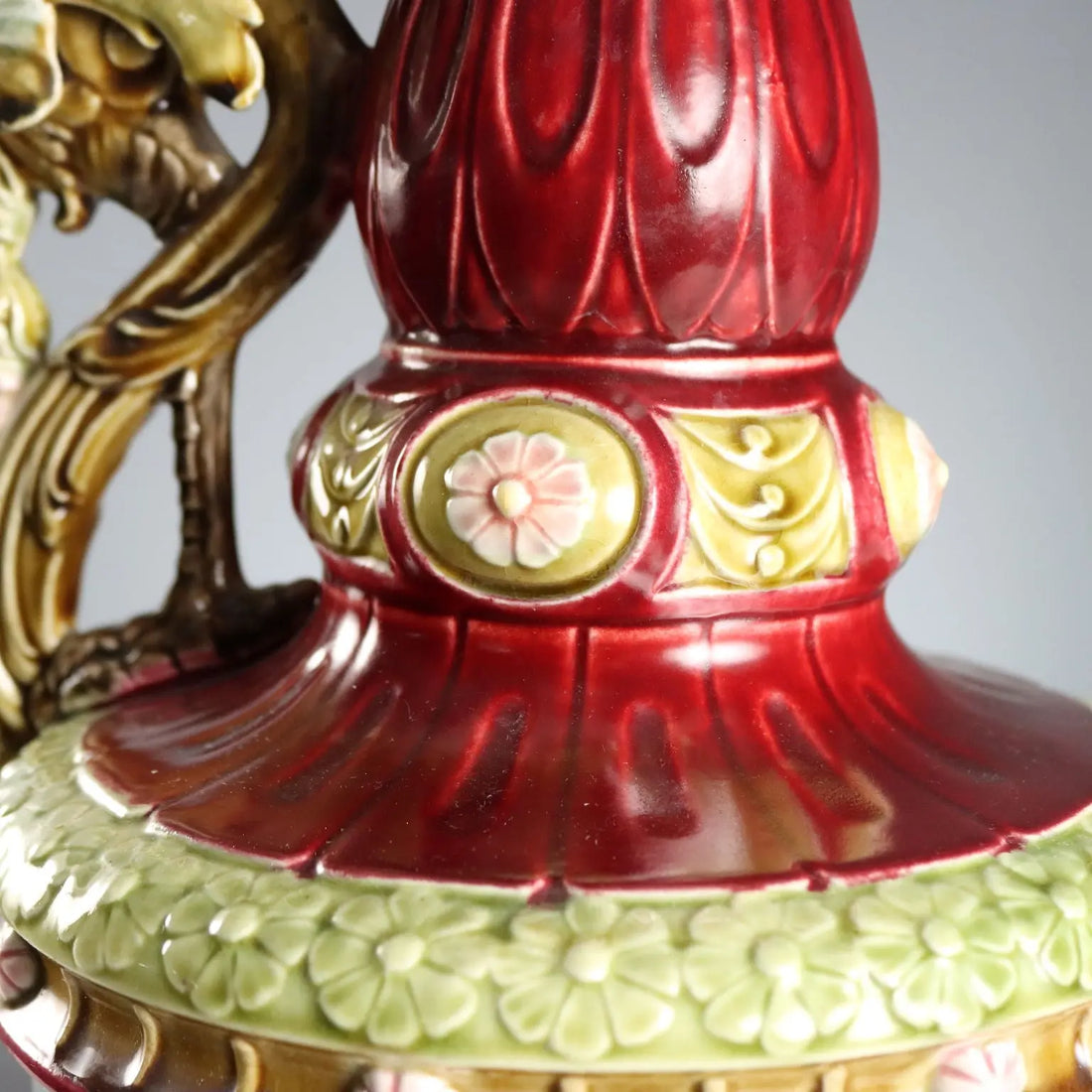 Antique Pourers Jugendstil Multicoloured Ceramic XIX Century