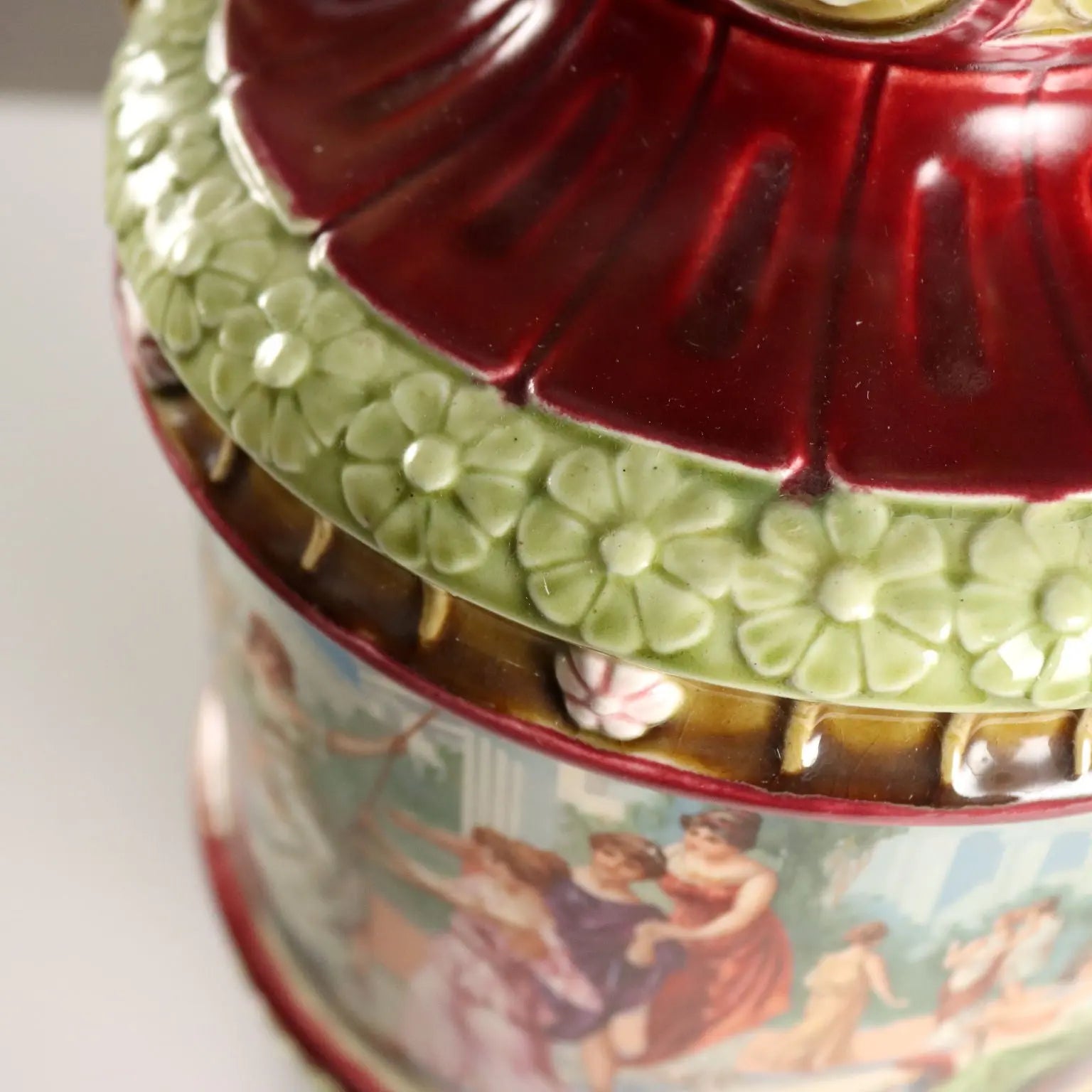 Antique Pourers Jugendstil Multicoloured Ceramic XIX Century