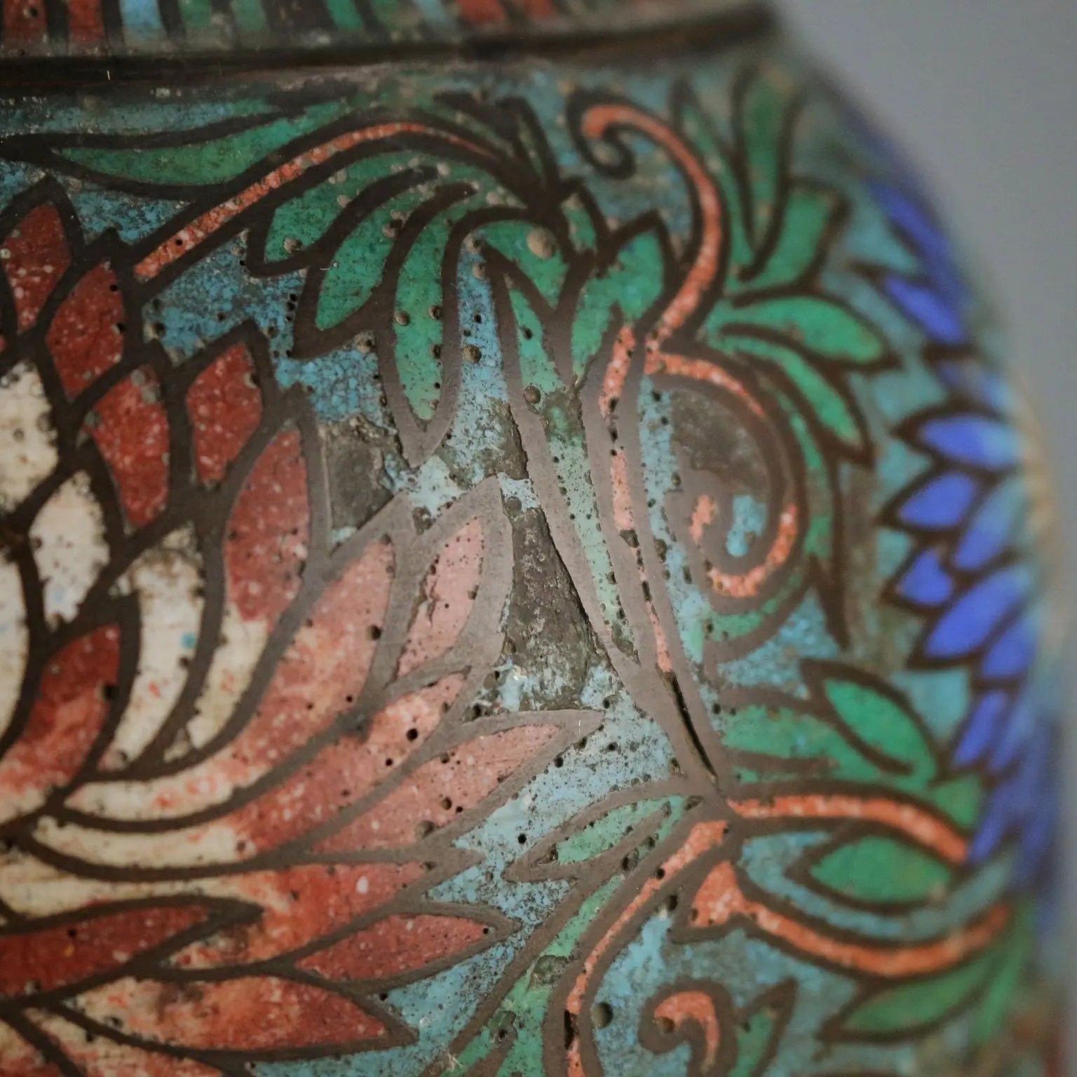 Antique Cloisonné Vase Japan Meiji Era 1868-1912