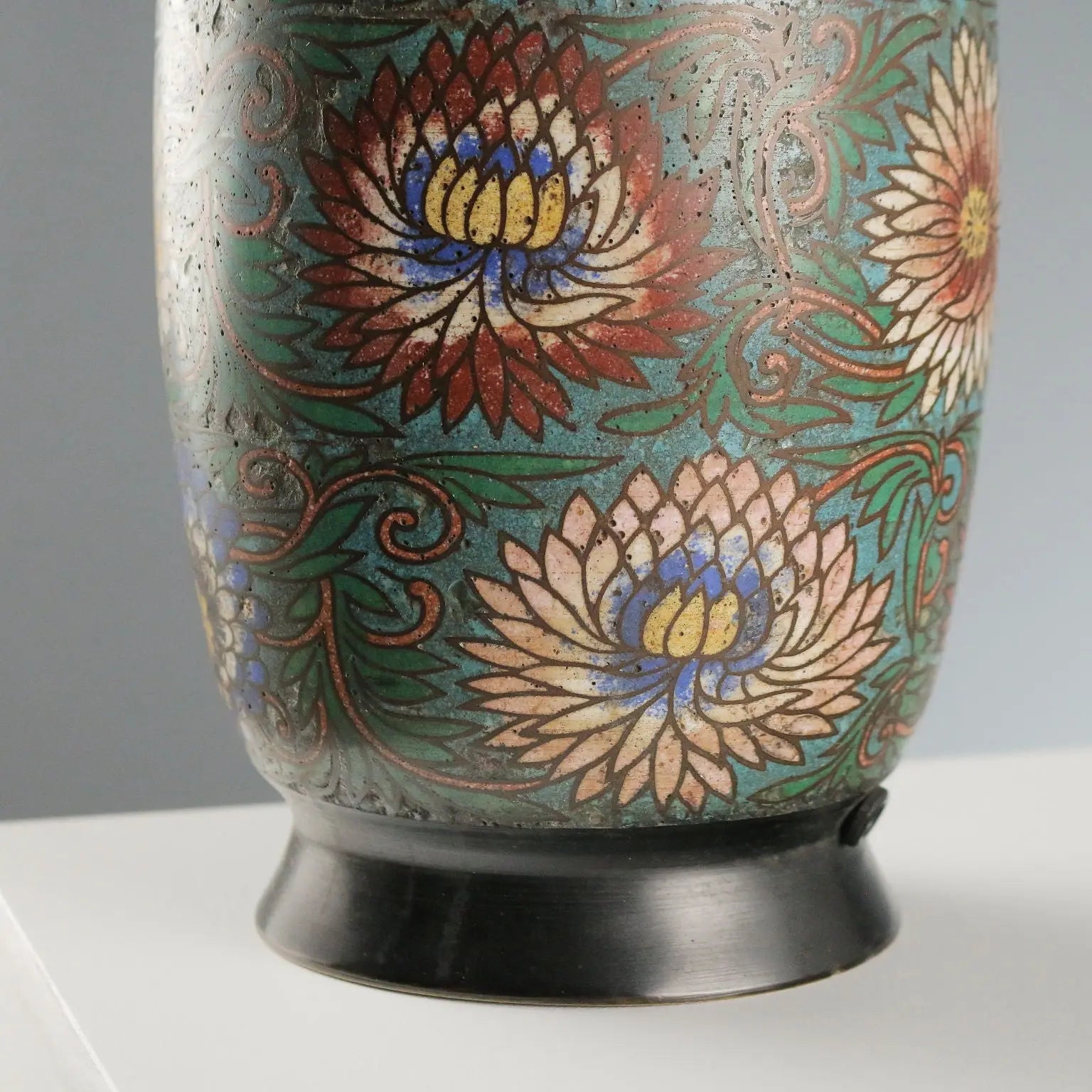 Antique Cloisonné Vase Japan Meiji Era 1868-1912