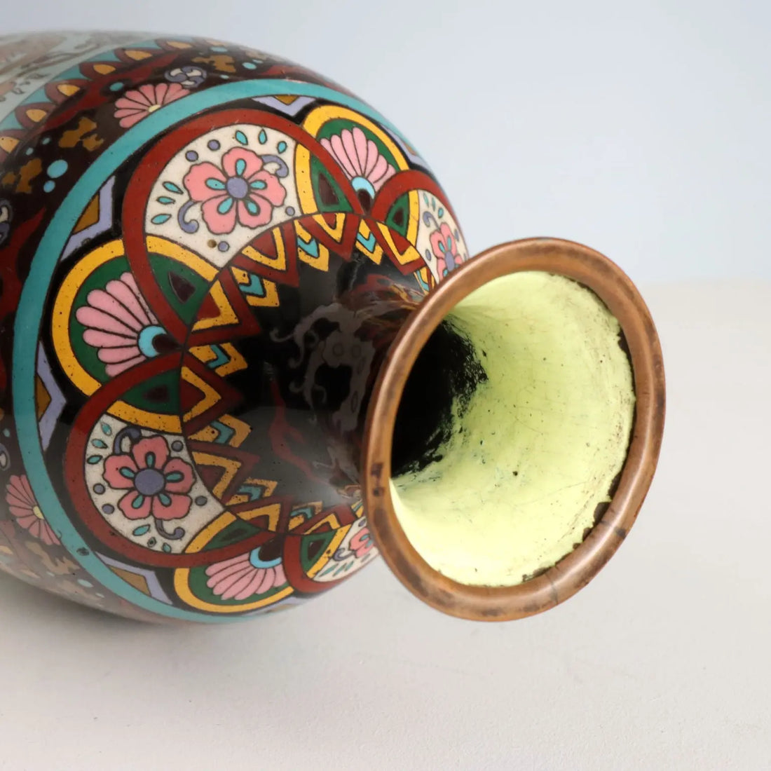 Antique Vase Cloisonné Metal Japan Meiji Era 1868-1912