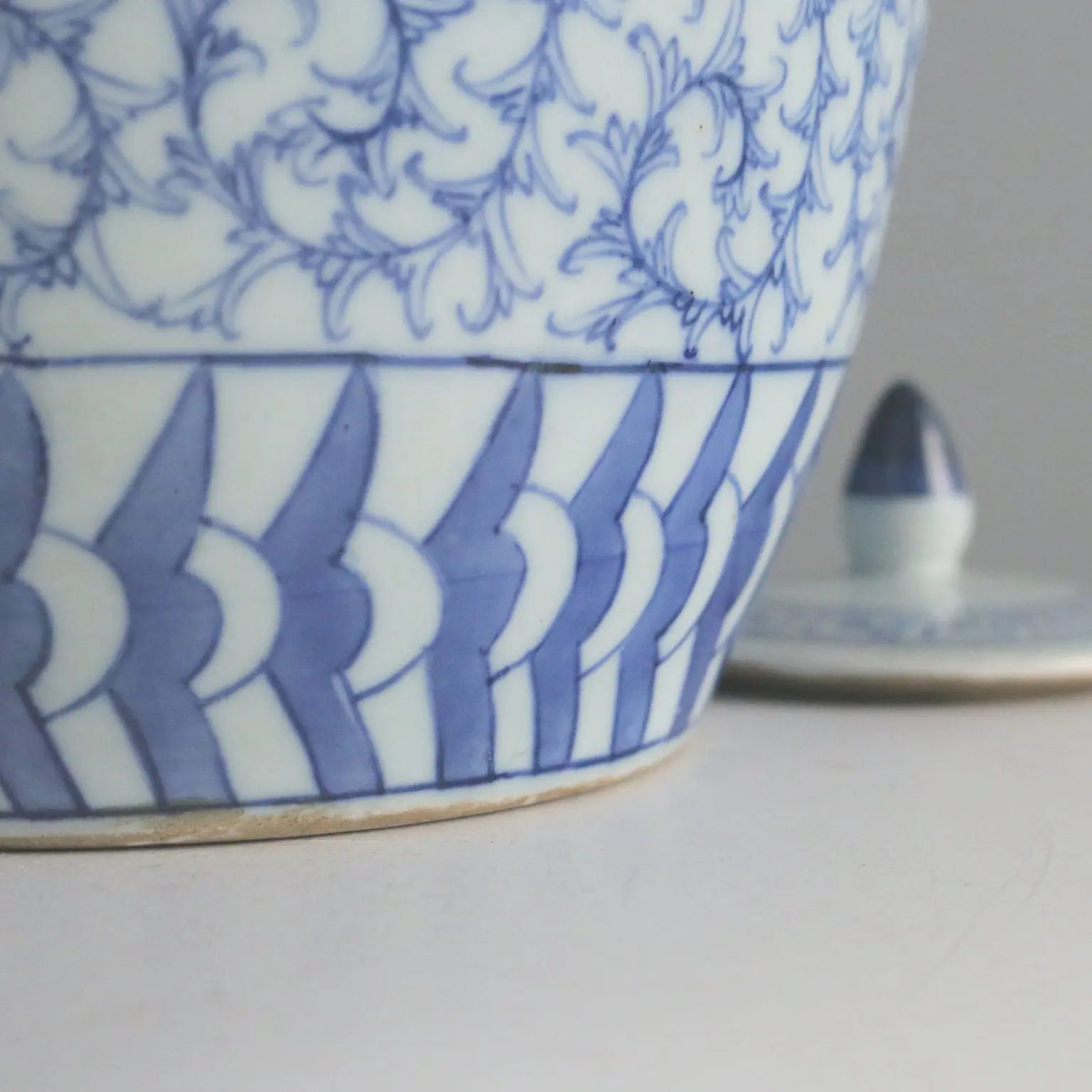 Antique Ginger Jars with Porcelain Lid China XX Century