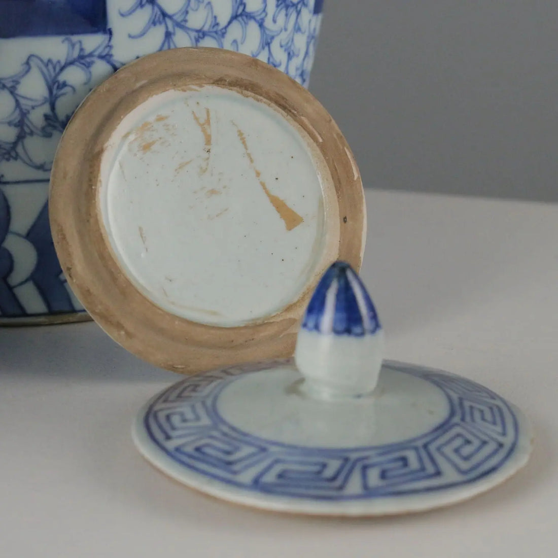 Antique Ginger Jars with Porcelain Lid China XX Century