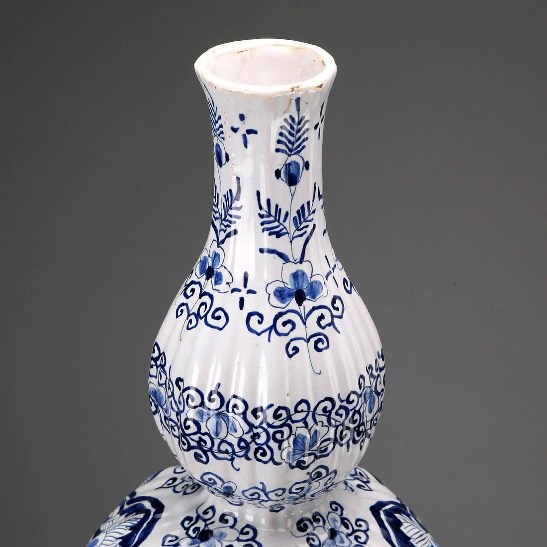 Antique Vase Majolica Aprey Manufacture France XIX Century