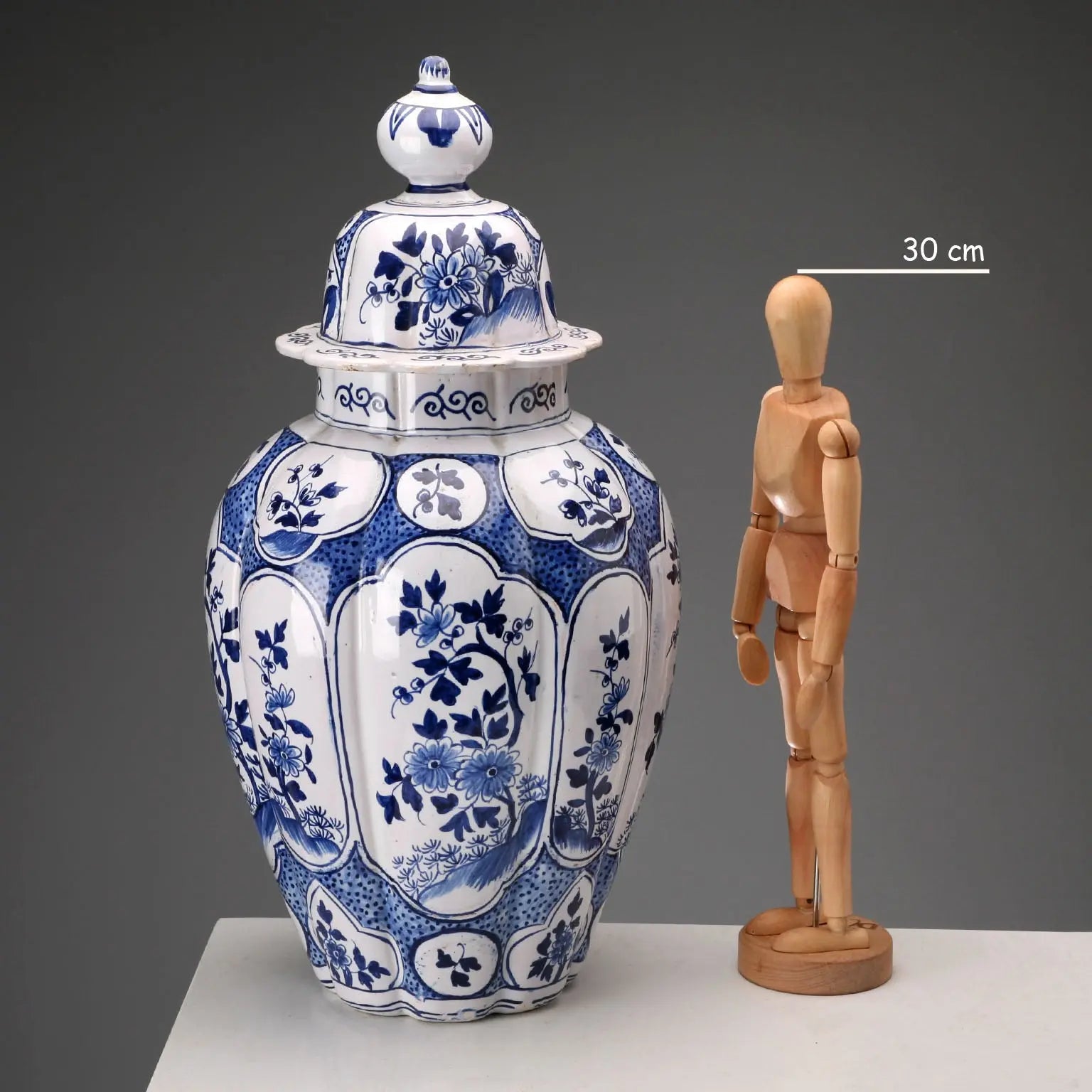 Antique Vase with Lid Majolica Aprey Manufacture France XX Century