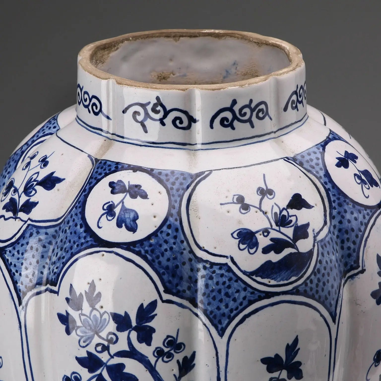 Antique Vase with Lid Majolica Aprey Manufacture France XX Century