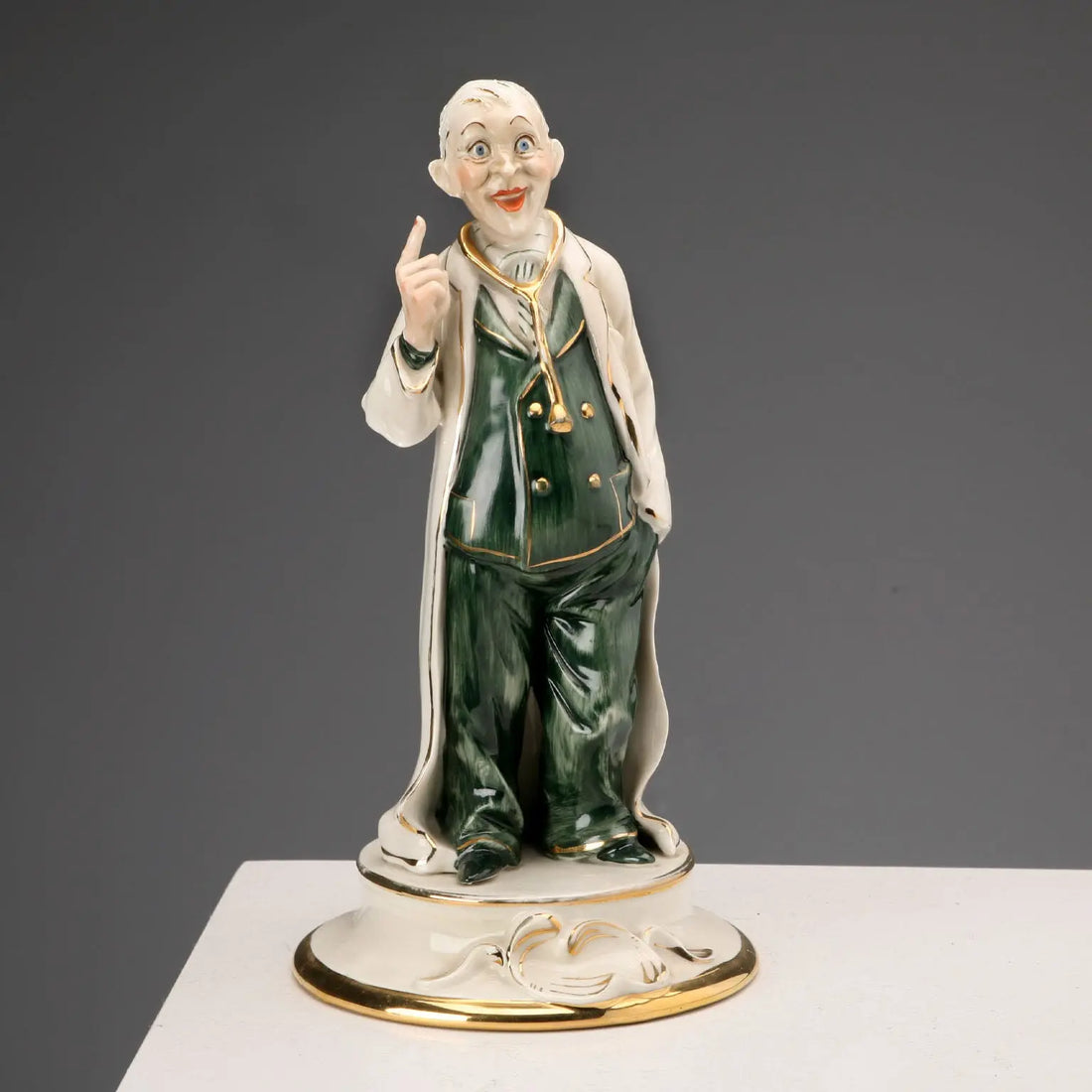 Antique Miniature of a Doctor Porcelain CVS Manufacture XX Century