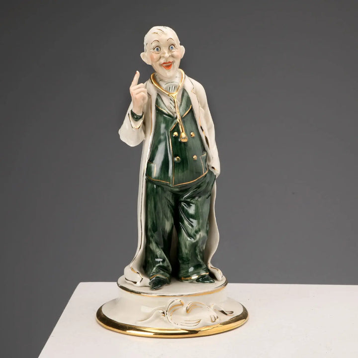 Antique Miniature of a Doctor Porcelain CVS Manufacture XX Century