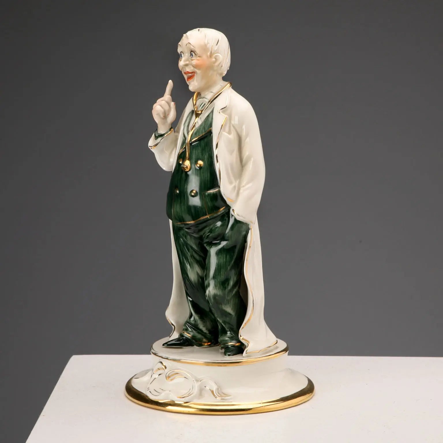 Antique Miniature of a Doctor Porcelain CVS Manufacture XX Century