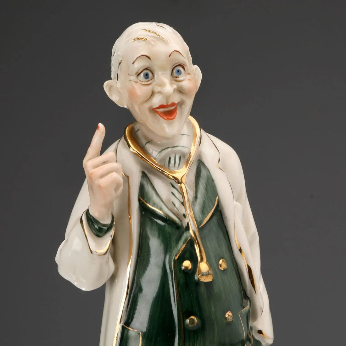 Antique Miniature of a Doctor Porcelain CVS Manufacture XX Century