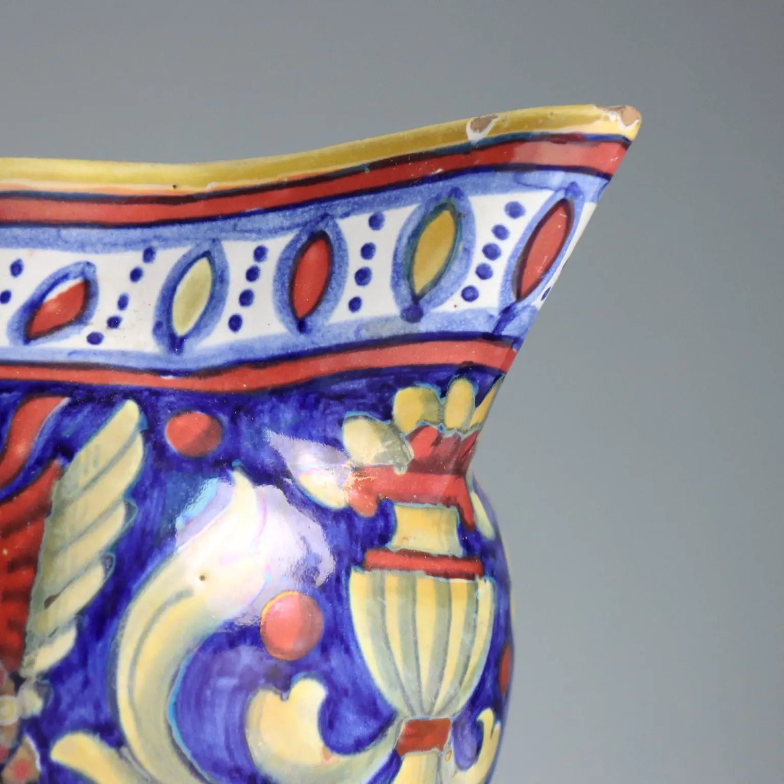 Antique Pourer Majolica Alberto Rubboli Gualdo Tadino XX Century