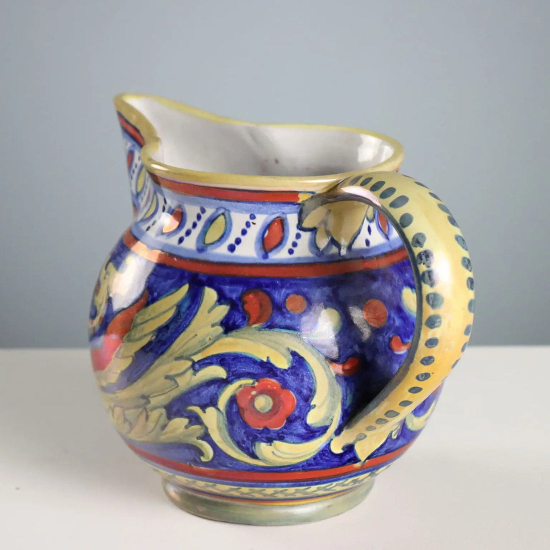 Antique Pourer Majolica Alberto Rubboli Gualdo Tadino XX Century