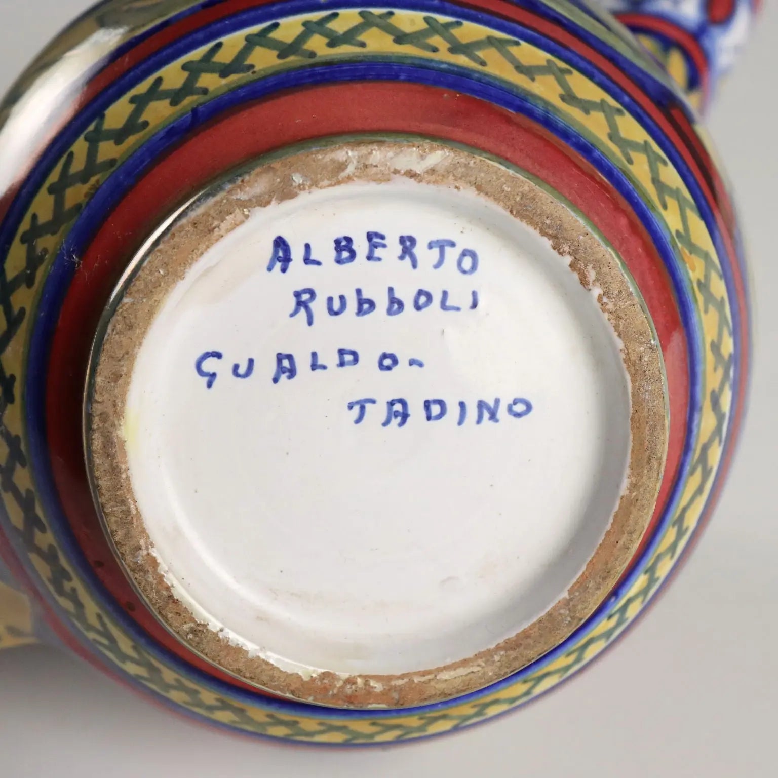 Antique Pourer Majolica Alberto Rubboli Gualdo Tadino XX Century