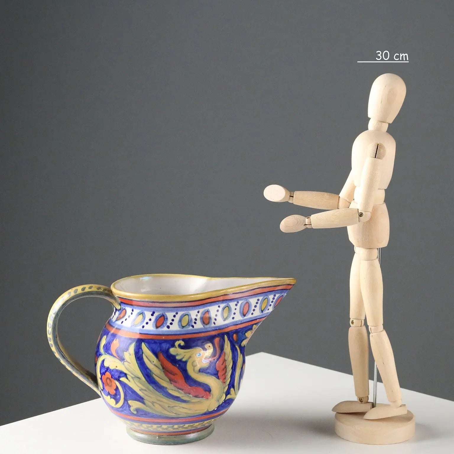 Antique Pourer Alberto Rubboli Gualdo Tadino Majolica XX Century