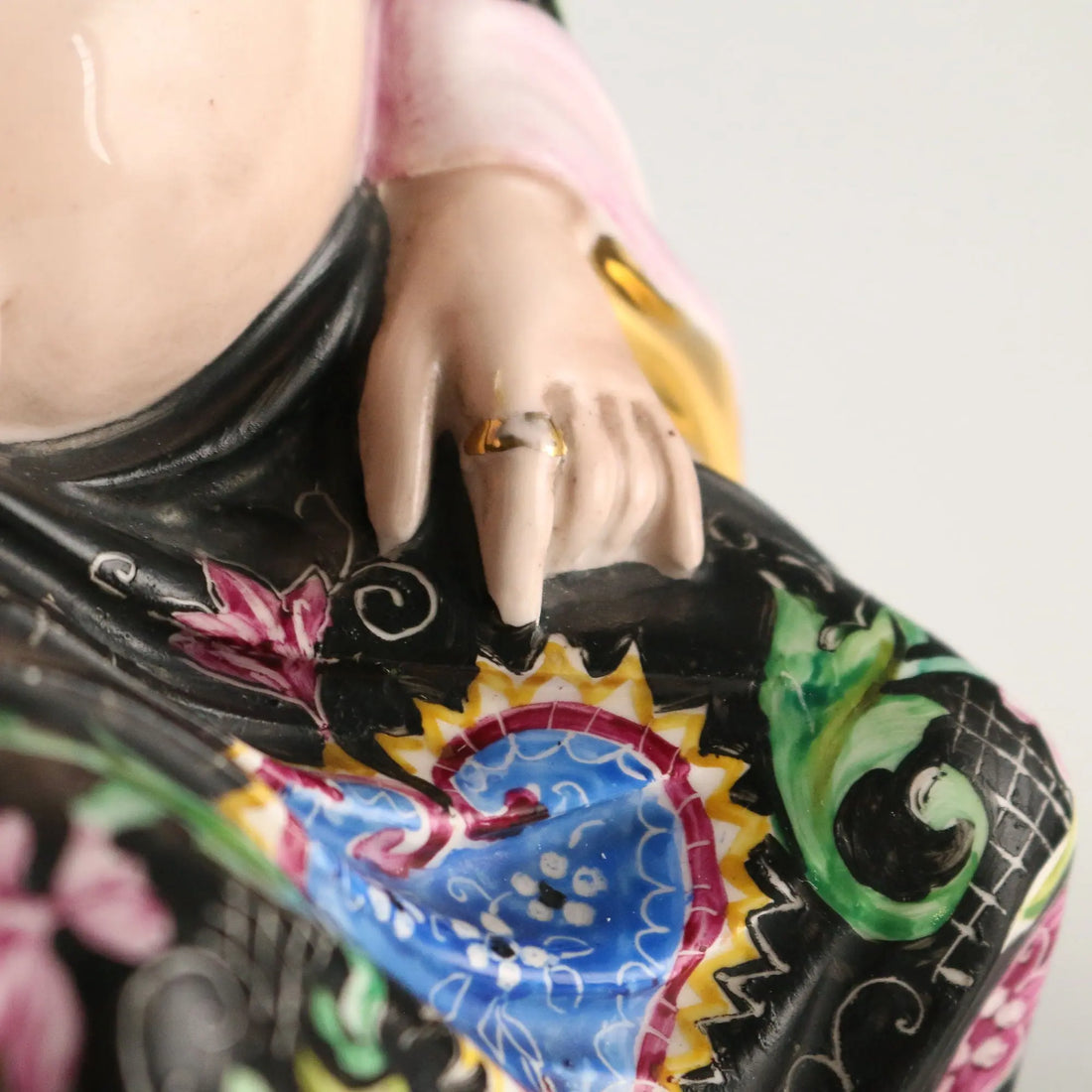 Antique Figurine G. Tripi Hand-Decorated Signed XX Century