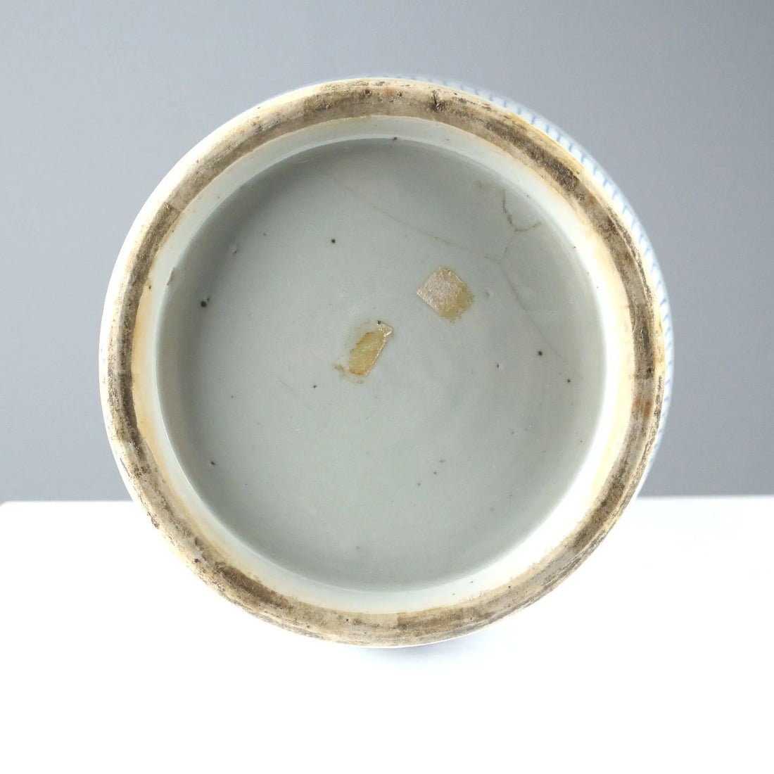 Antique Vase Decorated Porcelain Shuangxi XX Century