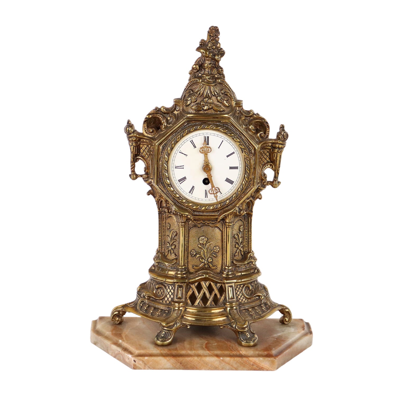 Antique Table Clock Bronze Onyx Europe XX Century - Europe, Mid XX Century ca. | Antiques  Fancy Goods