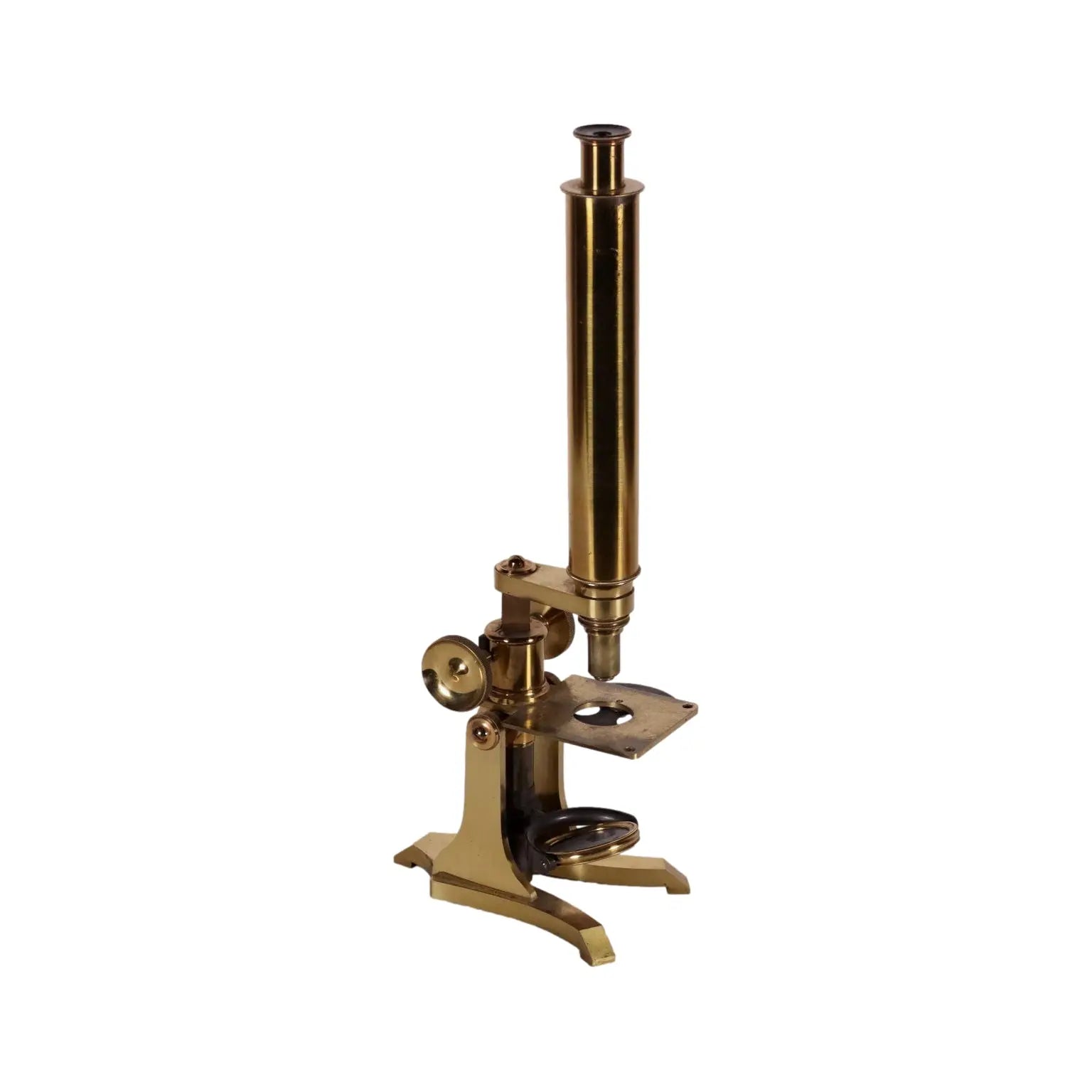 Brass Microscope England 19th Century - “F. W. Morgan Optician Manchester” | Antiques | Fancy Goods