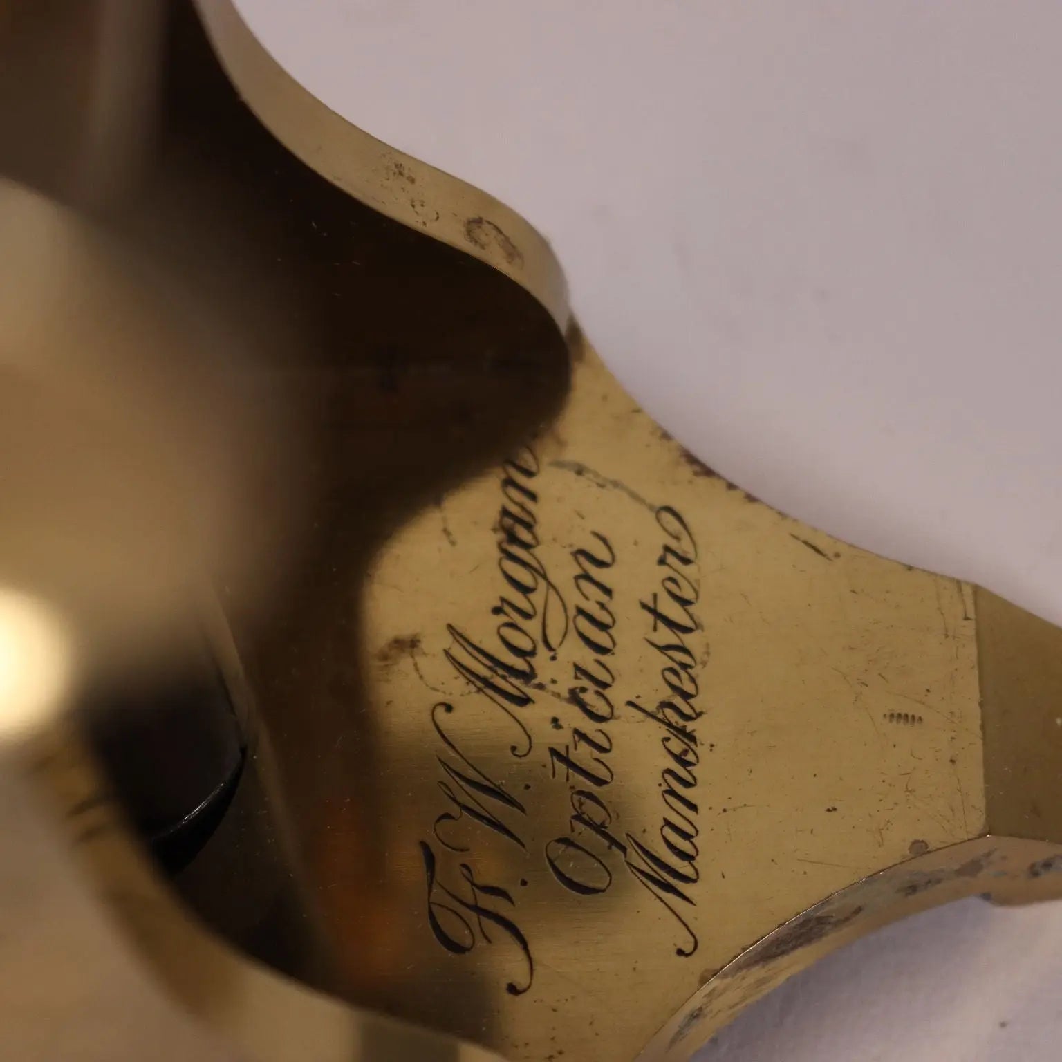 Brass Microscope England 19th Century - “F. W. Morgan Optician Manchester” | Antiques | Fancy Goods